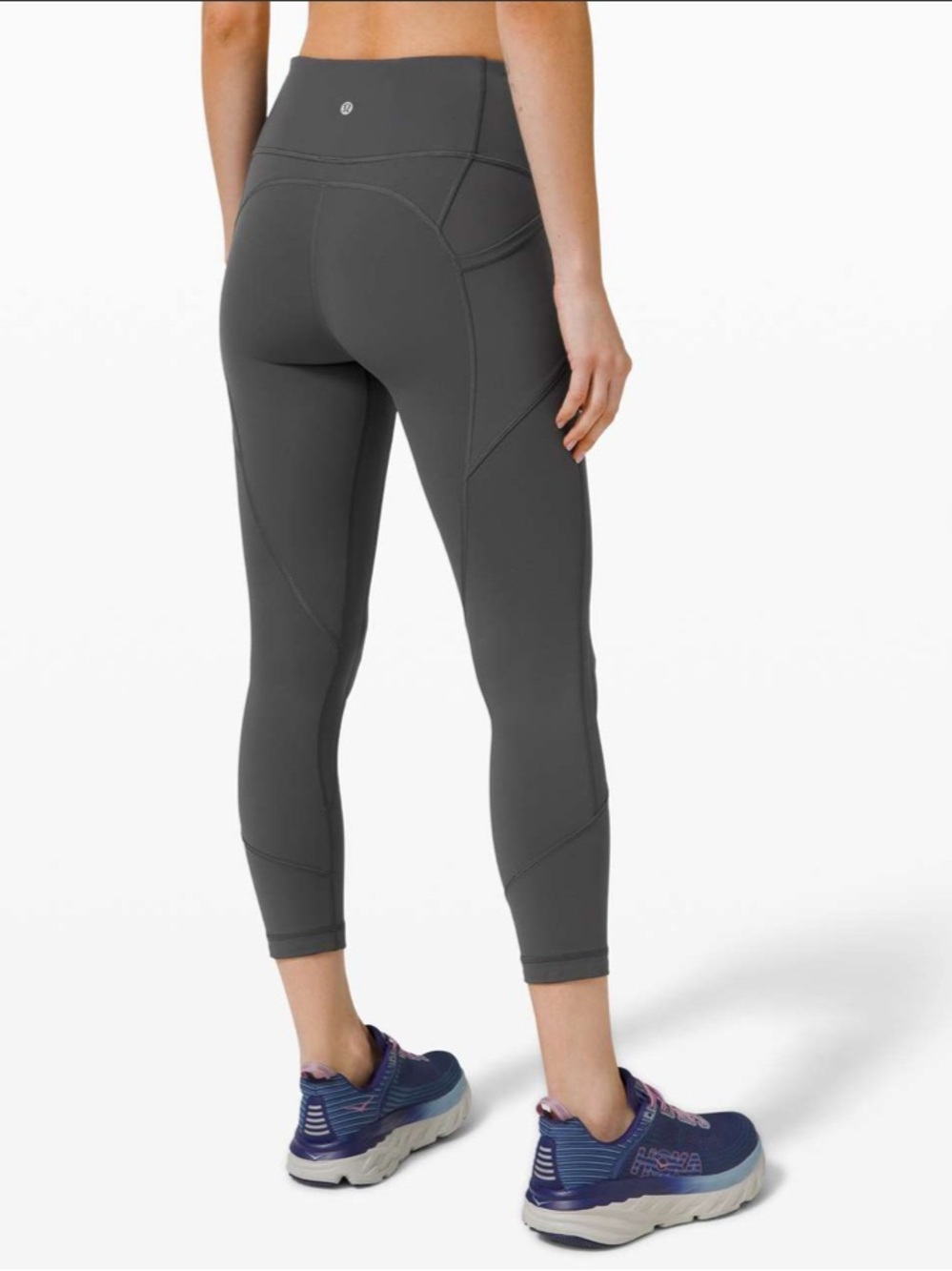 Lululemon All The Right Places Crop II 23 Graphite Gray High Rise Leggings Sz 16